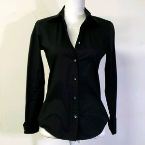 Calvin Klein Black Long Sleeve Button-Down Shirt